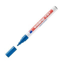 Marcador permanente Edding 751 - Punta cónica - Trazo 1 mm - 2 mm - Color azul