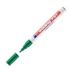 Marcador permanente Edding 751 - Punta cónica - Trazo 1 mm - 2 mm - Color verde