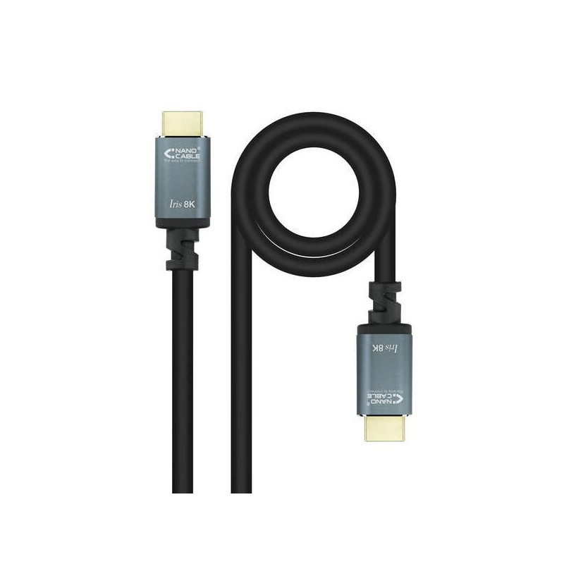 Nanocable Cable HDMI 2.1 IRIS 8K Macho a HDMI 2.1 IRIS 8K Macho 3m - Color Negro