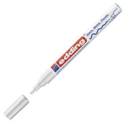 Marcador permanente Edding 751 - Punta cónica - Trazo 1 mm - 2 mm - Color plata