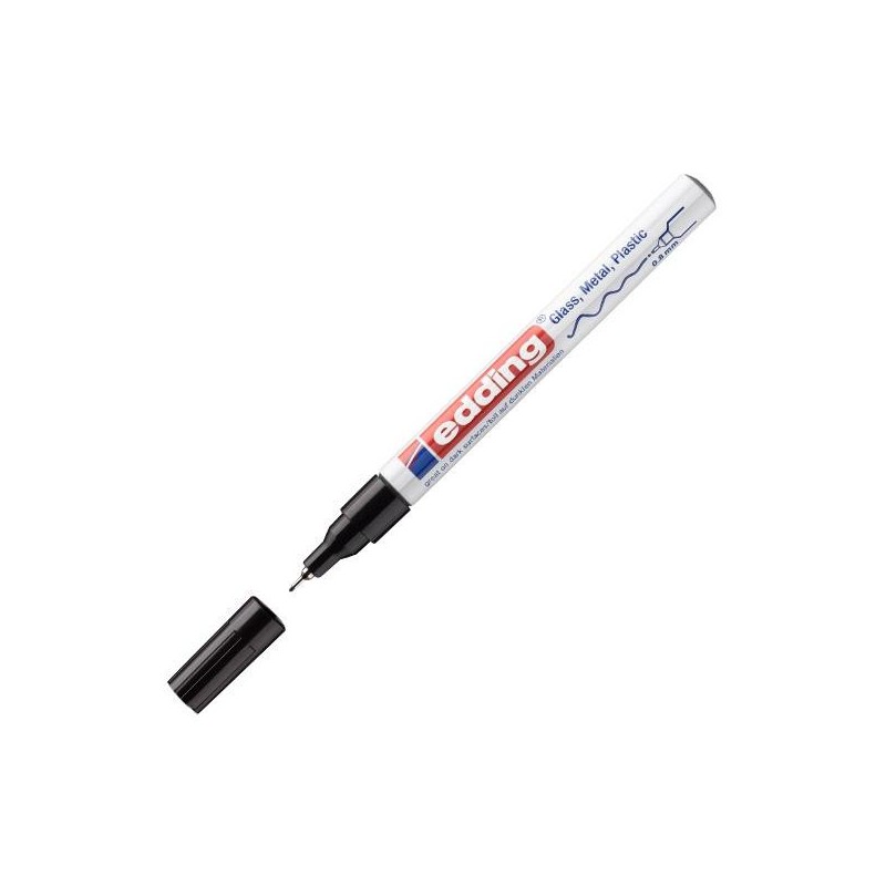 Marcador permanente Edding 780 - Trazo 0,8 mm - Color negro Marcador permanente Edding 780 - Trazo 0,8 mm - Color negro