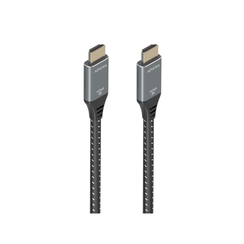 Aisens Cable HDMI V2.1 Ultra Alta Velocidad / HEC 8K@60Hz 48Gbps - A/M-A/M - 1m - Color Gris