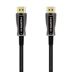 Aisens Cable HDMI V2.1 AOC Fibra Optica Ultra Alta Velocidad UHS 8K@60Hz 4K@120Hz 4:4:4 48Gbps - A/M-A/M - 50m Negro