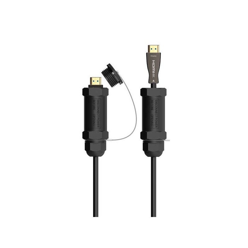 Aisens Cable HDMI V2.1 AOC con Armadura Ultra Alta Velocidad / HEC 8K@60HZ 4K@120HZ 4:4:4 48GBPS - A/M-A/M - 50M - Color Negro