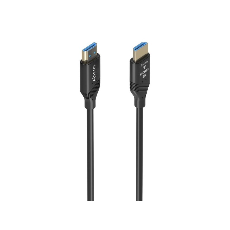 Aisens Cable HDMI V2.1 AOC Ultra Alta Velocidad - HEC 8K@60HZ 4K@120HZ 4:4:4 48GBPS - 20m - Color Negro