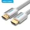 Vention Cable HDMI 2.0 - Trenzado Textil - Contactos Dorados - Soporte 4K, HDR, 3D - Apantallado - Color Plata