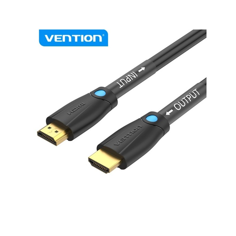 Vention Cable HDMI - Resolucion 4K - Sonido de Alta Calidad - Extremos Chapados en Oro - Color Negro