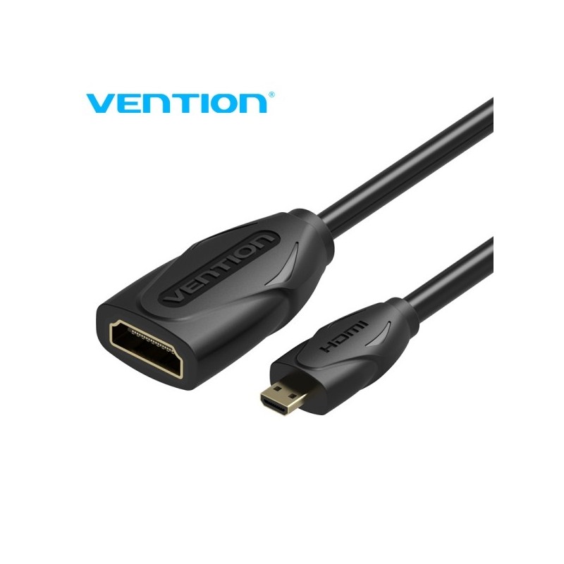 Vention CableTech Micro HDMI Cable de Alta Calidad - Cobre Libre de Oxigeno - 34AWG - Color Negro