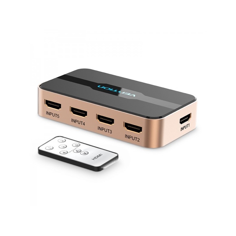 Vention Duplicador HDMI Hembra a HDMI Macho 5x - Color Dorado