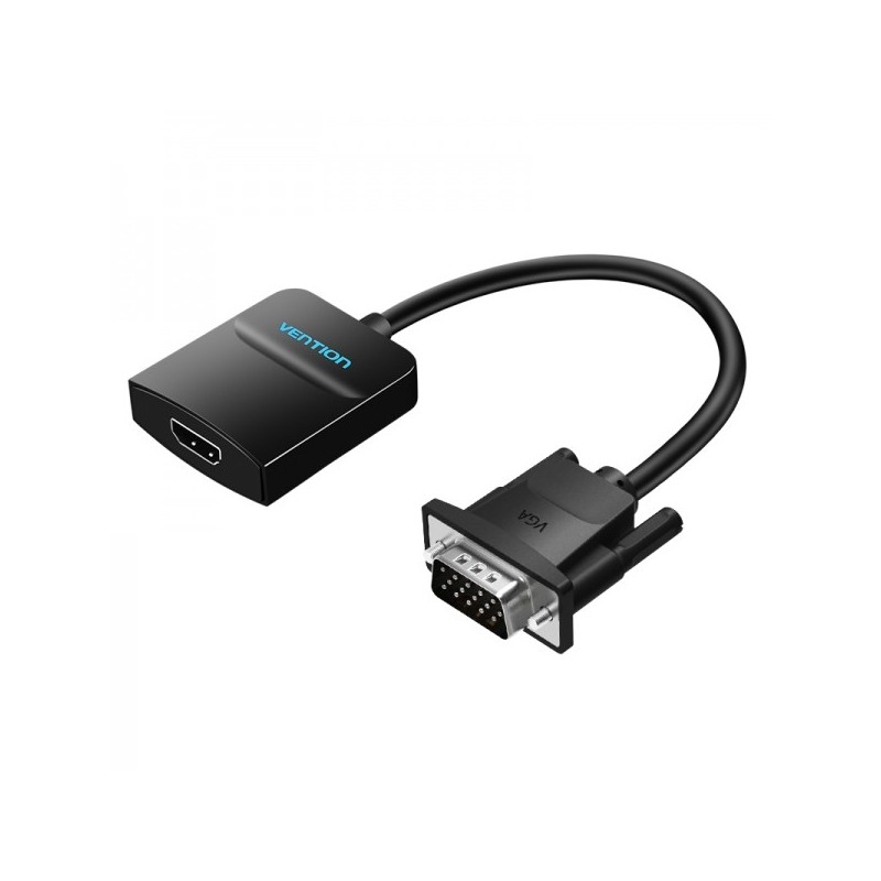 Vention Conversor VGA Macho a HDMI Hembra - 0.5m - Color Negro