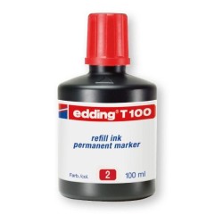 Tinta edding T25 - Marcadores recargables - 30 ml - Color rojo