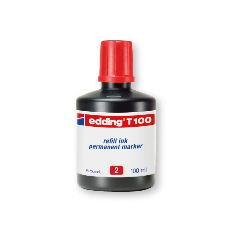 Tinta edding T25 - Marcadores recargables - 30 ml - Color rojo