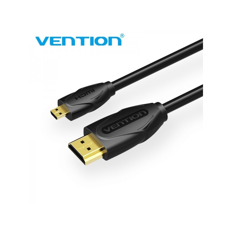 Vention Cable HDMI 1.4 Macho a Micro HDMI Macho - 3m - Color Negro