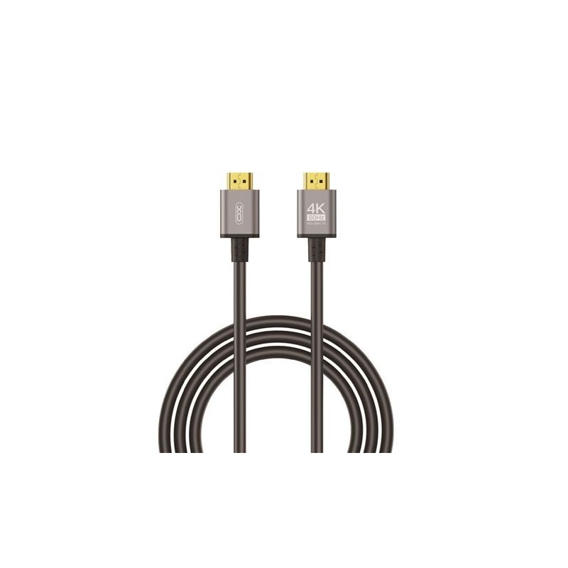 XO Cable HDMI - Resolucion 4K - Alta Velocidad - Conectores Chapados en Oro - Compatible con Multiples Dispositivos Negro