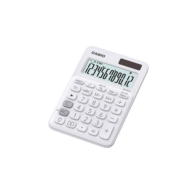 Calculadora sobremesa Casio MS-20UC - 12 dígitos - Color blanco