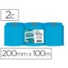 PAPEL SECAMANOS AMOOS 2 CAPAS PROFESSIONAL 200 MM X 125 MT COLOR AZUL PAQUETE DE 6 ROLLOS