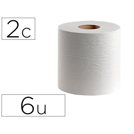 PAPEL SECAMANOS DAHI 2 CAPAS CELULOSA GOFRADA 195 MM X 145 MT PAQUETE DE 6 ROLLOS