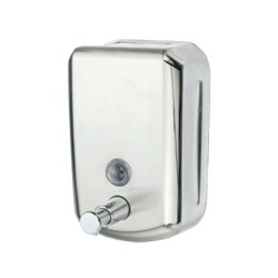 DISPENSADOR MANUAL Q-CONNECT DE JABON 800 ML ACERO INOXIDABLE 115X56X179MM