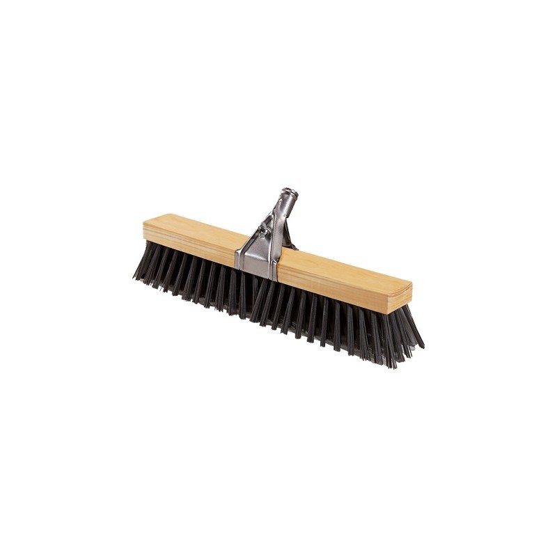 CEPILLO BARRENDERO MADERA REFORZADO CERDAS POLIPROPILENO 520X90 MM CONTIENE PINZA Y PALO