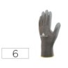 GUANTES DELTAPLUS POLIESTER ANTIDESLIZANTE LAVABLE ESPECIAL PARA MANIPULACION Y MANUTENCION GRIS TALLA 6