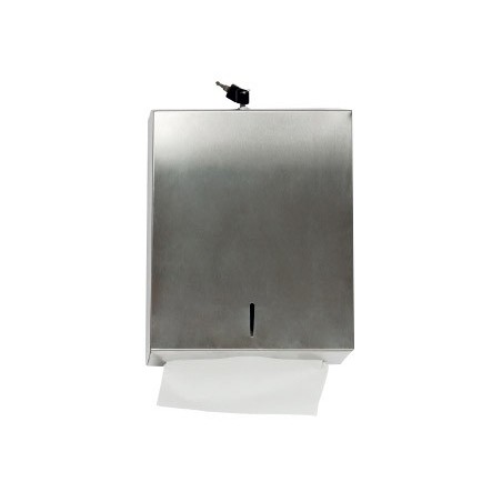 DISPENSADOR Q-CONNECT DE TOALLITAS DE PAPEL ACERO INOXIDABLE 283X100X365 MM
