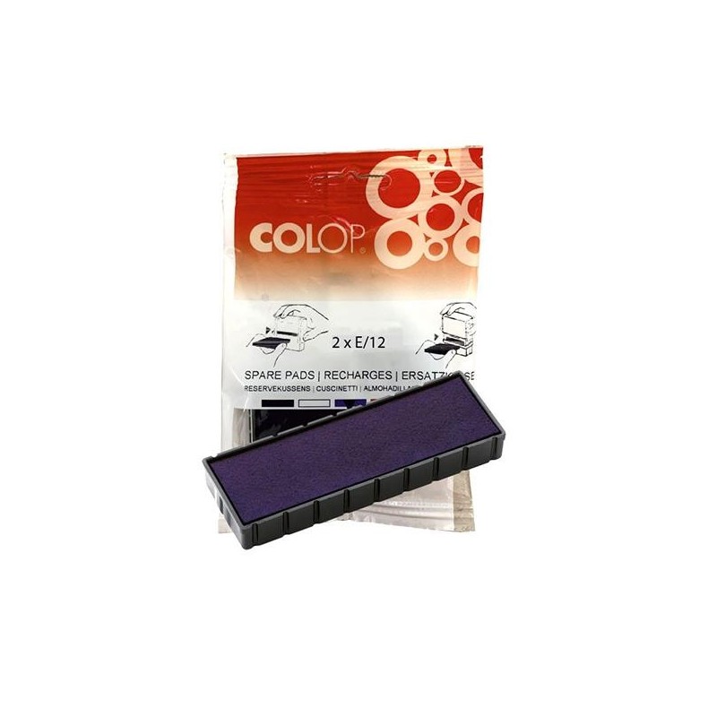 Almohadillas Colop E/12 - Color azul - Pack 2 ud Almohadillas Colop E/12 - Color azul - Pack 2 ud