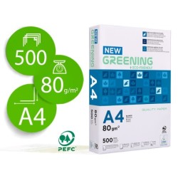 PAPEL FOTOCOPIADORA GREENING DIN A4 80 GRAMOS PAQUETE DE 500 HOJAS