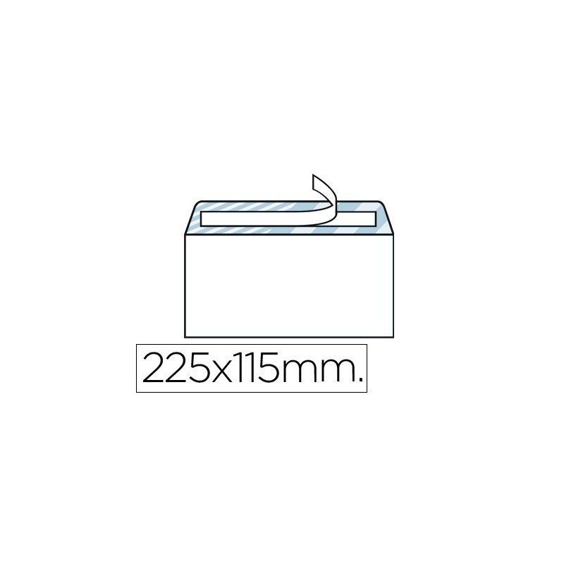 SOBRE LIDERPAPEL N.5 BLANCO AMERICANO 115X225MM TIRA DE SILICONA OPEN SYSTEM CAJA DE 500 UNIDADES