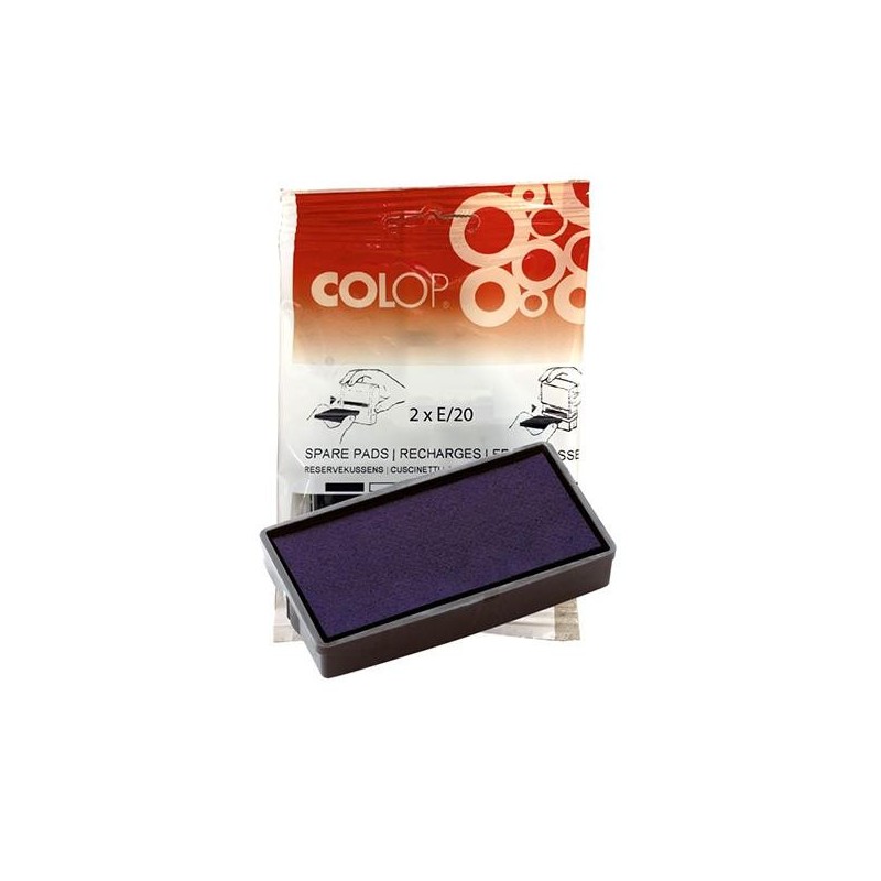 Almohadillas Colop E/20 - Color azul - Pack 2 ud Almohadillas Colop E/20 - Color azul - Pack 2 ud