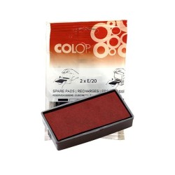 Almohadillas Colop E/20 - Color rojo - Pack 2 ud