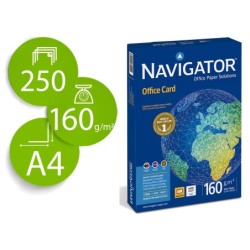 PAPEL FOTOCOPIADORA NAVIGATOR DIN A4 160 GRAMOS PAPEL MULTIUSO INK-JET Y LASER PAQUETE DE 250 HOJAS
