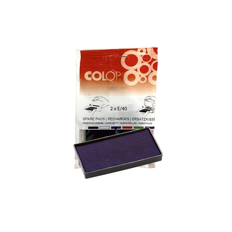 Almohadillas Colop E/40 - Color azul - Pack 2 ud