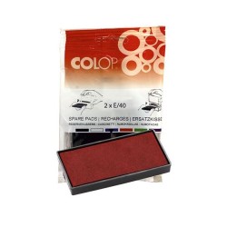 Almohadillas Colop E/40 - Color rojo - Pack 2 ud