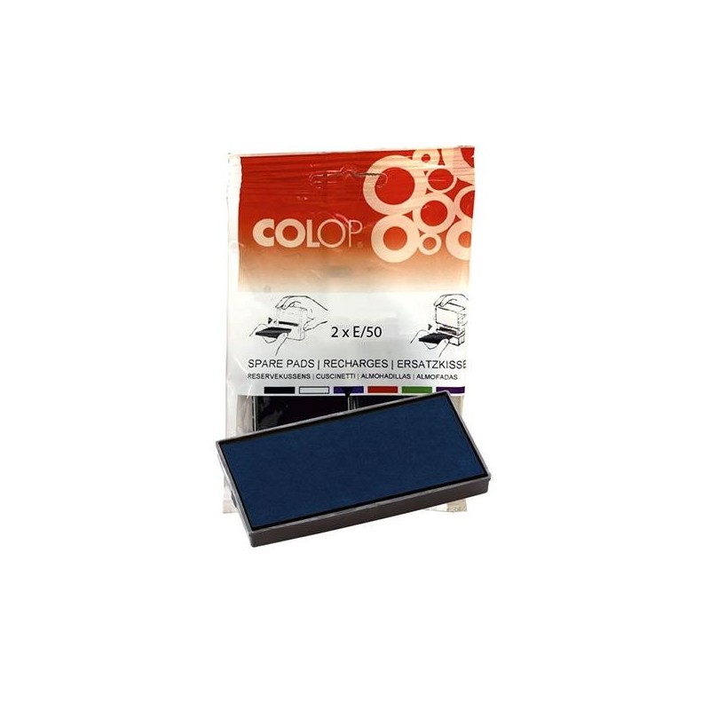 Almohadillas Colop E/50/1 - Color azul - Pack 2 ud
