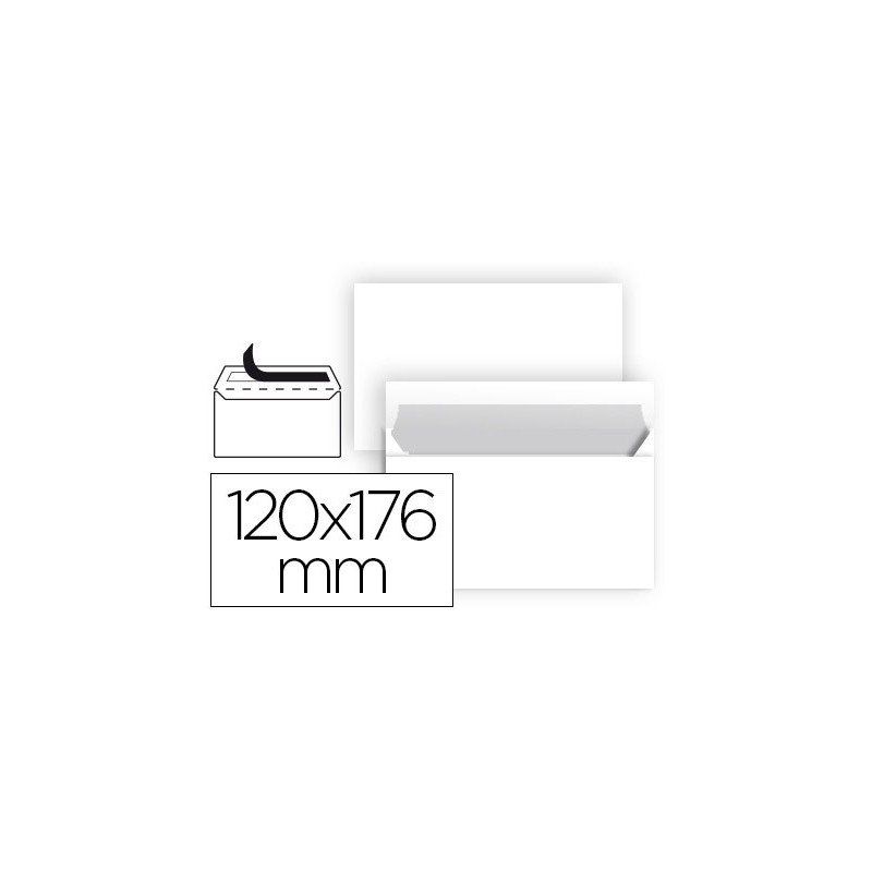 SOBRE LIDERPAPEL N 9 BLANCO COMERCIAL NORMALIZADO 120X176 MM TIRA DE SILICONA PAQUETE DE 25 UNIDADES