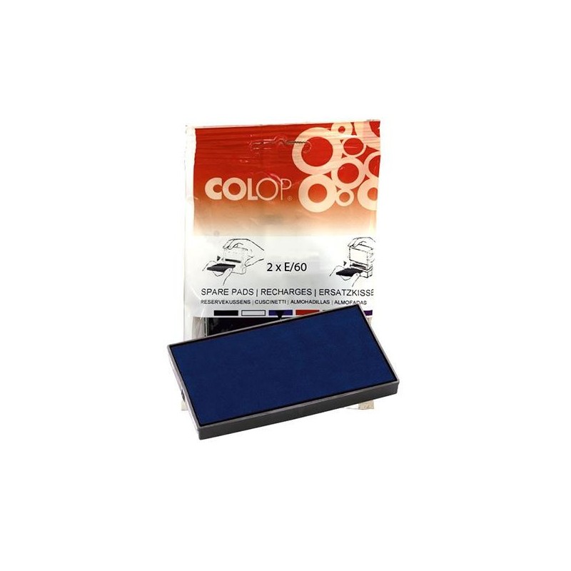 Almohadillas Colop E/60 - Color azul - Pack 2 ud Almohadillas Colop E/60 - Color azul - Pack 2 ud