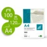 PAPEL VERJURADO LIDERPAPEL A4 120G/M2 BLANCO PAQUETE DE 100 HOJAS