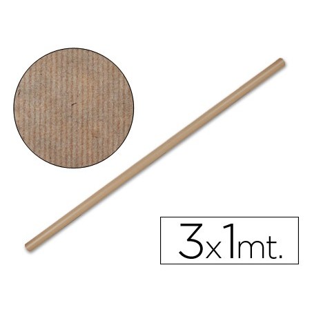 PAPEL KRAFT LIDERPAPEL MARRON ROLLO 3X1 MT