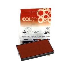 Almohadillas Colop E/60 - Color rojo - Pack 2 ud