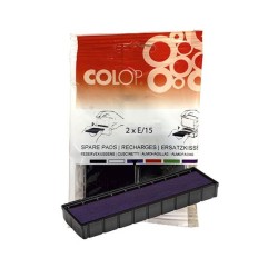Almohadillas Colop E/15 - Color azul - Pack 2 ud