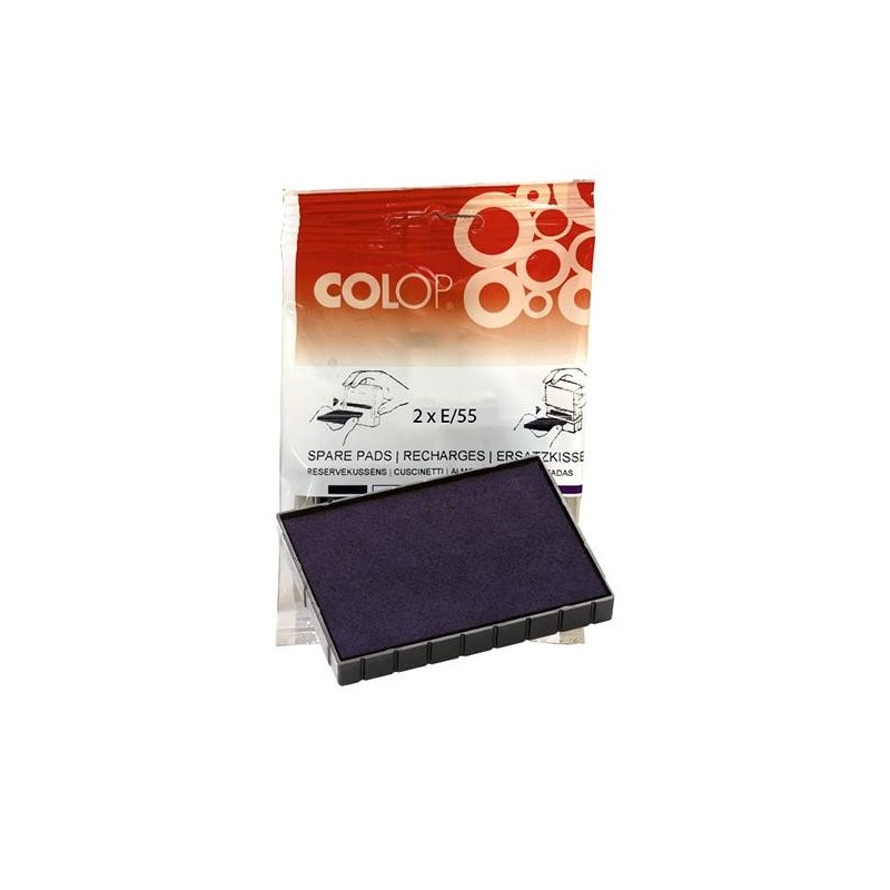 Almohadillas Colop E/55 - Color azul - Pack 2 ud