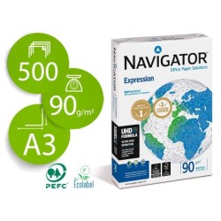 PAPEL FOTOCOPIADORA NAVIGATOR DIN A3 90 GRAMOS PAPEL MULTIUSO INK-JET Y LASERPAQUETE DE 500 HOJAS