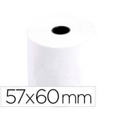 ROLLO SUMADORA TERMICO Q-CONNECT 57 MM ANCHO X 60 MM DIAMETRO SIN BISFENOL A (PACK INDIVISIBLE 10 UDS)