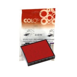 Almohadillas Colop E/53 - Color rojo - Pack 2 ud