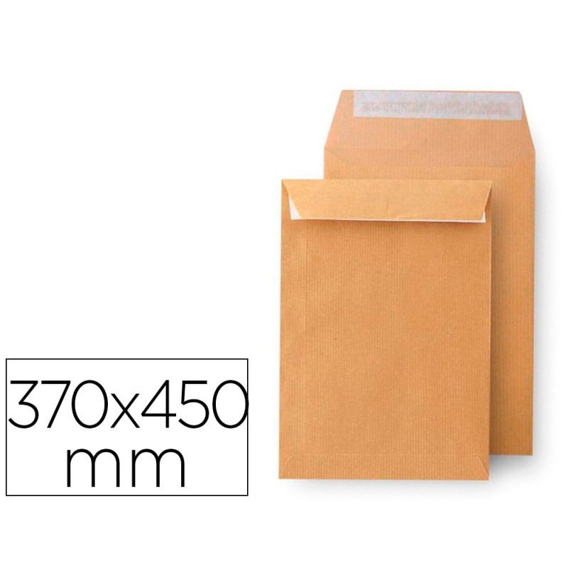 SOBRE LIDERPAPEL K-36 BOLSA KRAFT 370X450 MM CAJA DE 100 UNIDADES