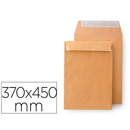 SOBRE LIDERPAPEL K-36 BOLSA KRAFT 370X450 MM CAJA DE 100 UNIDADES