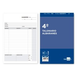 TALONARIO LIDERPAPEL ALBARAN CUARTO ORIGINAL Y DOS COPIAS T315