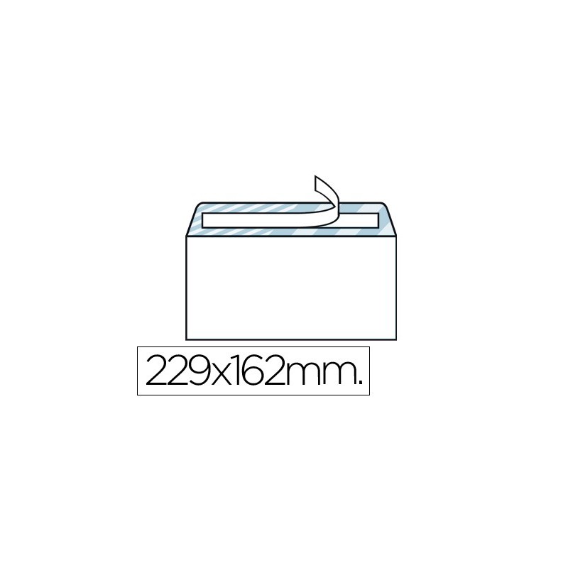 SOBRE LIDERPAPEL N.11 BLANCO DIN C5 162X229 TIRA DE SILICONA CAJA DE 500 UNIDADES