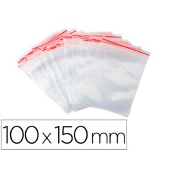 BOLSA PLASTICO AUTOCIERRE Q-CONNECT 100X150 MM PAQUETE DE 100 UNIDADES