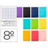 CUADERNO ESPIRAL LIDERPAPEL BOLSILLO OCTAVO APAISADO WITTY TAPADURA 80H 75GR CUADRO 4 MM COLORES SURTIDOS